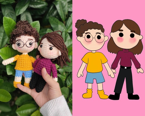 Custom Crochet Doll from Drawing, Plush Doll Commission, Custom Character Doll, Picture to Plush, Gifts for Boys Girls, Mothers Day Gifts