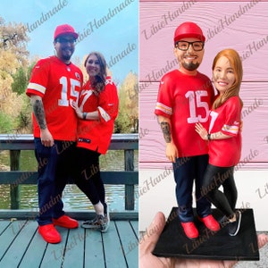 Personalized Couple Figurine, Custom Couple Figure, Wedding Cake Topper, Bridesmaid Gifts, Groomsmen Gifts, Engagement Gifts, Wedding Gifts image 8