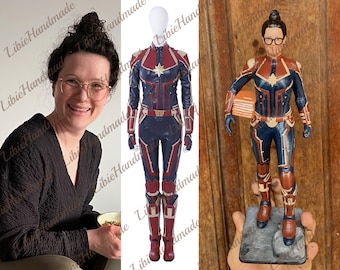 Figura 3D personalizada, retrato personalizado, cabezón personalizado, figura de acción personalizada, regalos para mamá, regalos de Navidad, regalos para ella, regalos para compañeros de trabajo
