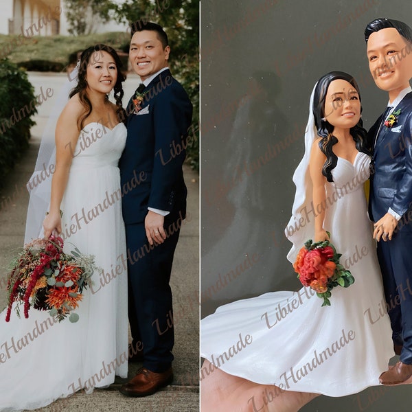 Custom Wedding Figurine for Couple, Engagement Cake Topper, Mr and Mrs Cake Topper, Wedding Gifts, Romantic Gifts, Couple Christmas Gifts