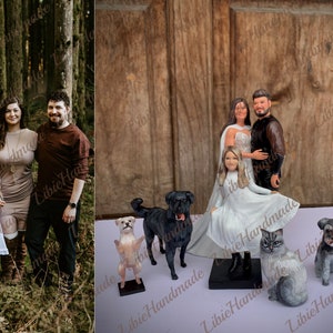 Custom 3D Family Figurine, Custom Family Portrait, Unique Gifts for Family, Custom Bobbleheads, Anniversary Gifts, Birthday Cake Topper