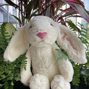 Super cute plush bunny doll, customizable name, Children&#39;s Day gift, embroidered name