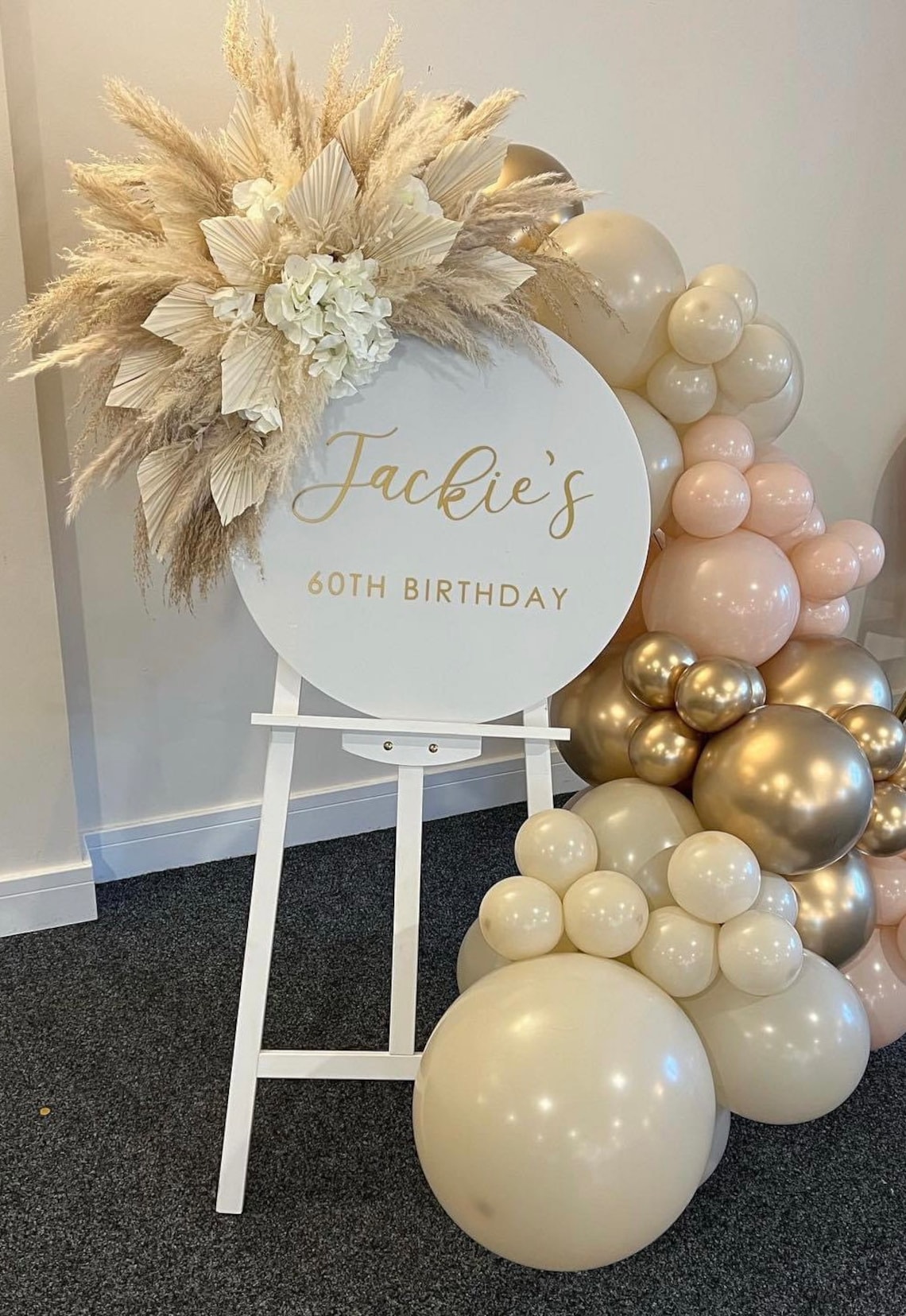 XXL Pampas Balloon Hoop Display Etsy UK