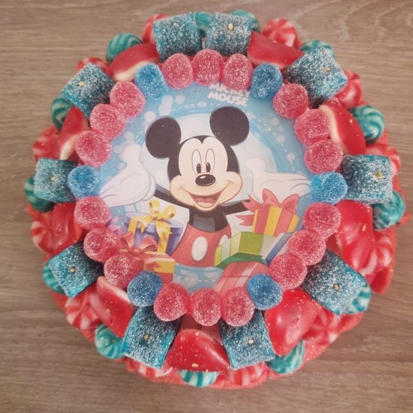 Mini gâteau de bonbons Mickey   anniversaire enfant fait main