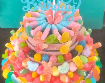 Gâteau de bonbons Haribo pik coloré XL Anniversaire enfant adulte Séminaire personnalisé fait main