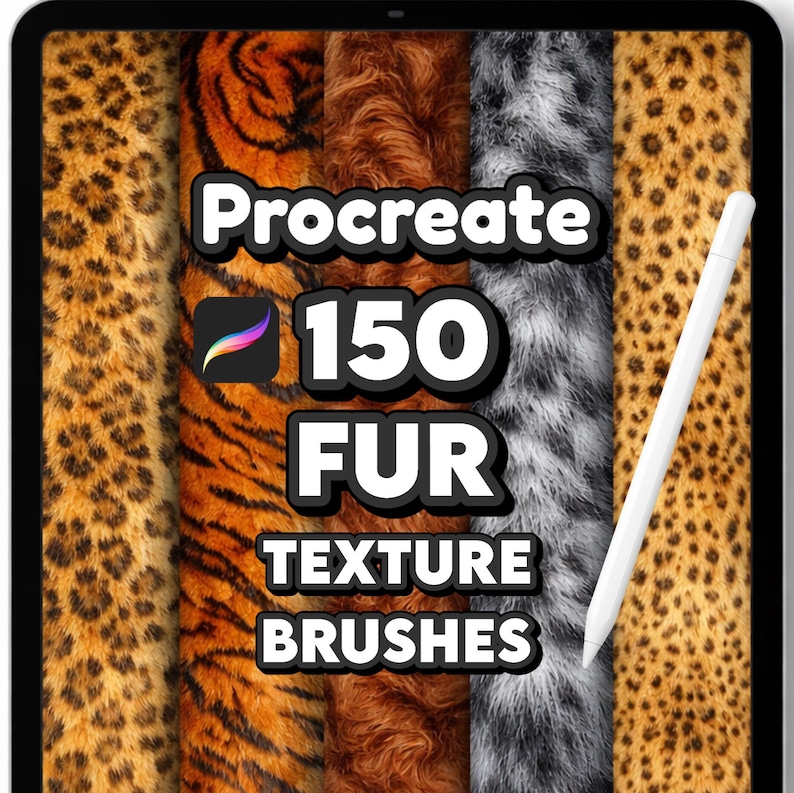 Procreate fabric brushes bundle, Realistic texture seamless patterns for Fashion illustration & Interior design