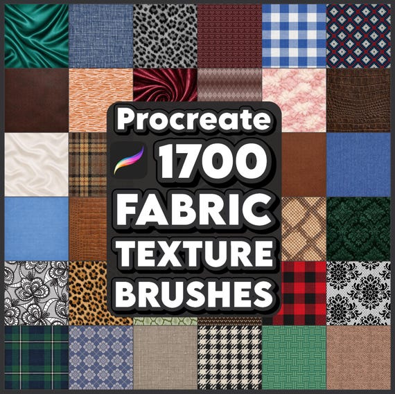 1700 Procreate fabric brushes bundle, Realistic texture seamless patterns for Fashion illustration & Interior design