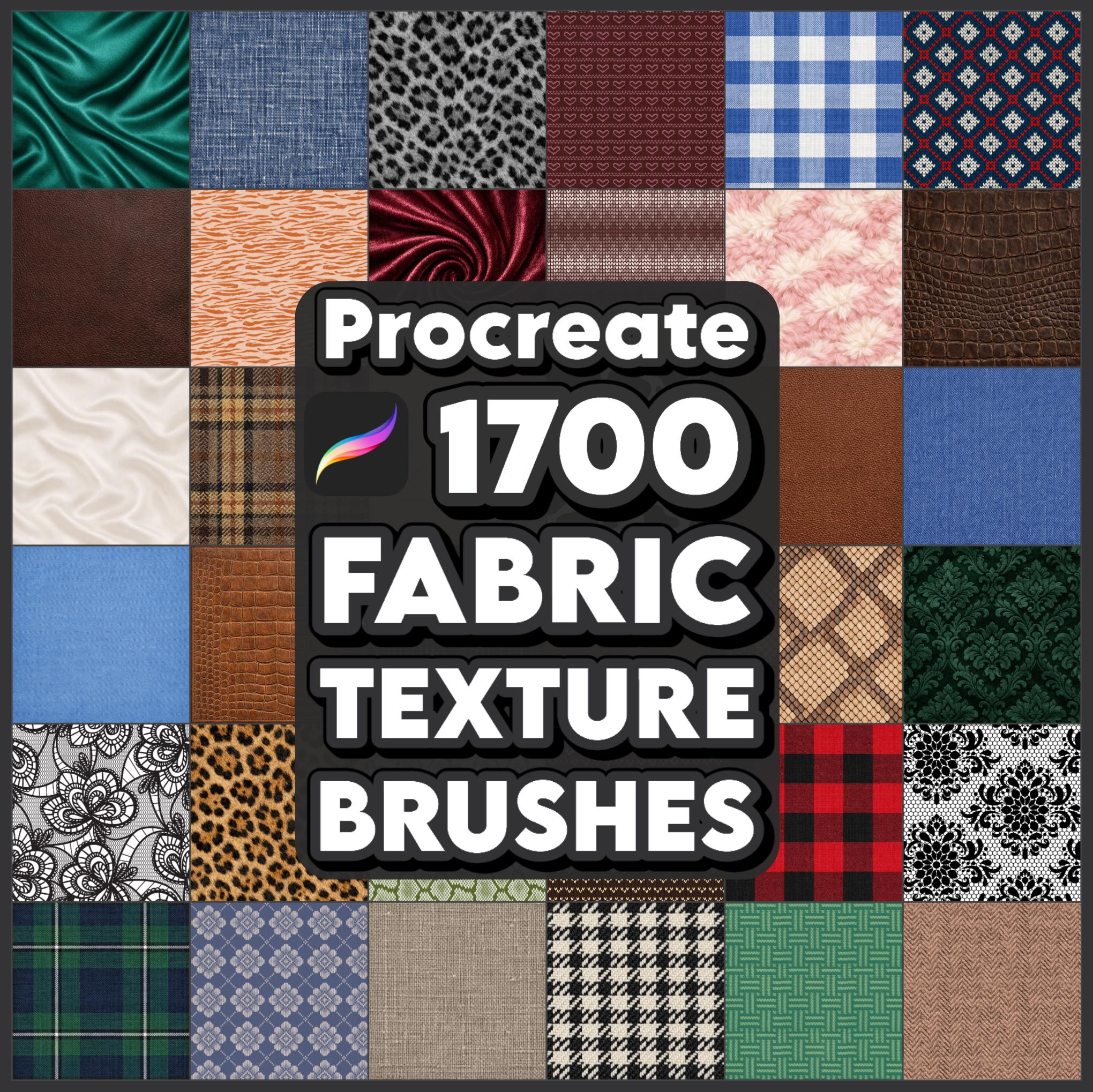 1700 Procreate Fabric Brushes Bundle, Realistic Texture Seamless ...