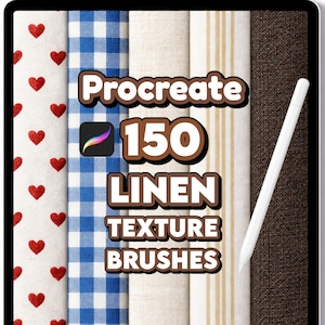 Procreate fabric brushes bundle, Realistic texture seamless patterns for Fashion illustration & Interior design