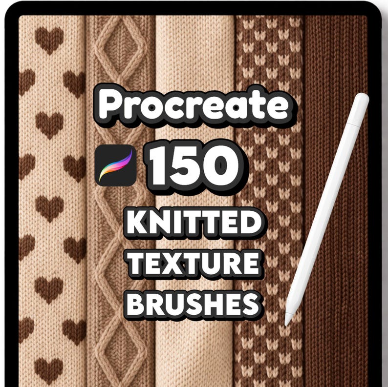 Procreate fabric brushes bundle, Realistic texture seamless patterns for Fashion illustration & Interior design