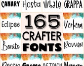 165 Crafter fonts bundle for Canva & Cricut, Procreate handwritten script fonts, Commercial use