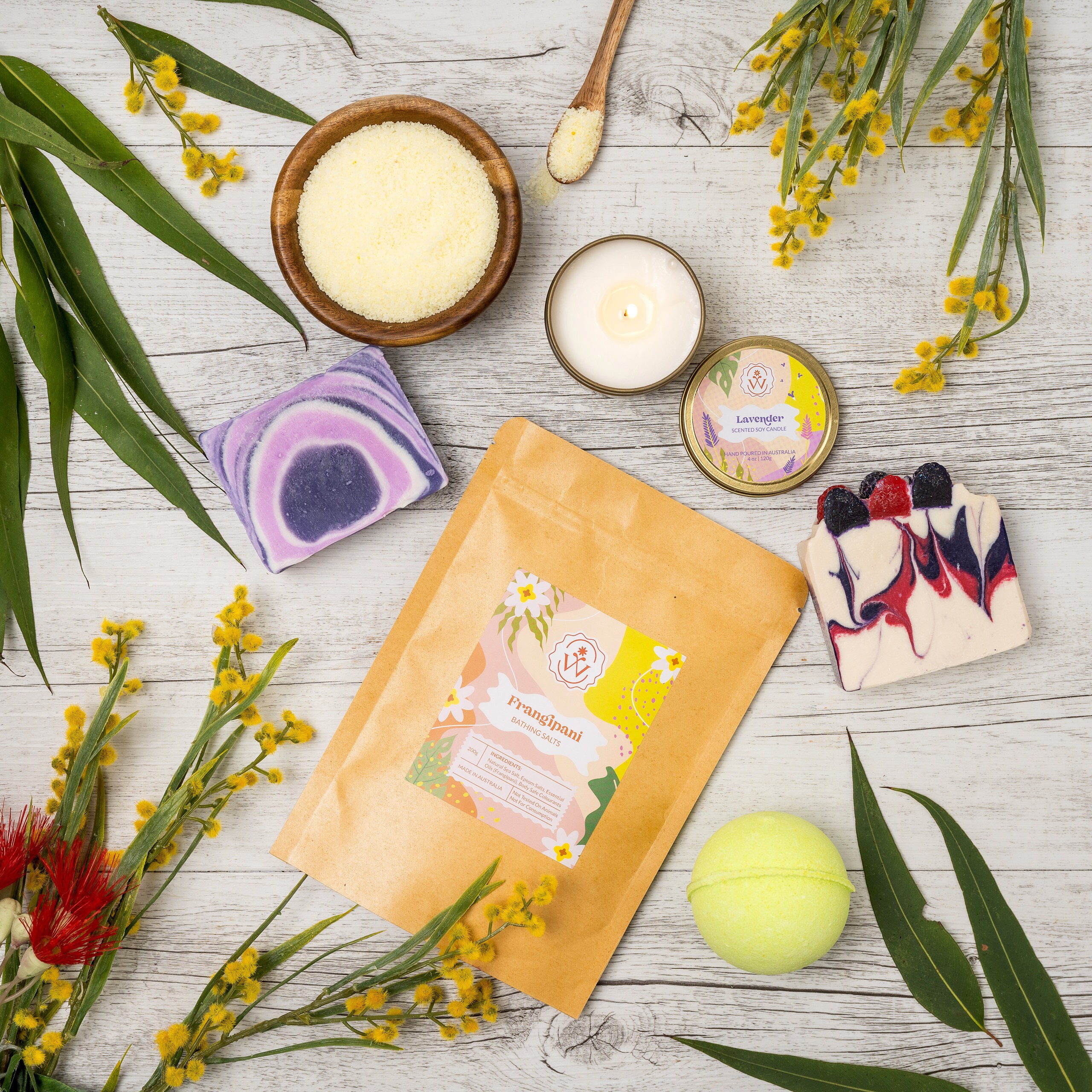 Australian Made Bath and Body Spa Set With Scented Candle Etsy Australia