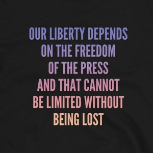 Our Liberty Depends On The Freedom Of The Press - Thomas Jefferson Quote - Gradient Colors Short-Sleeve Unisex T-Shirt
