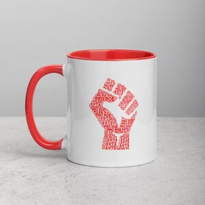 Pro Roe 1973 Fist Mug with Color Inside