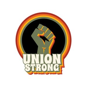 Union Strong Retro Bubble-free Sticker With Fist