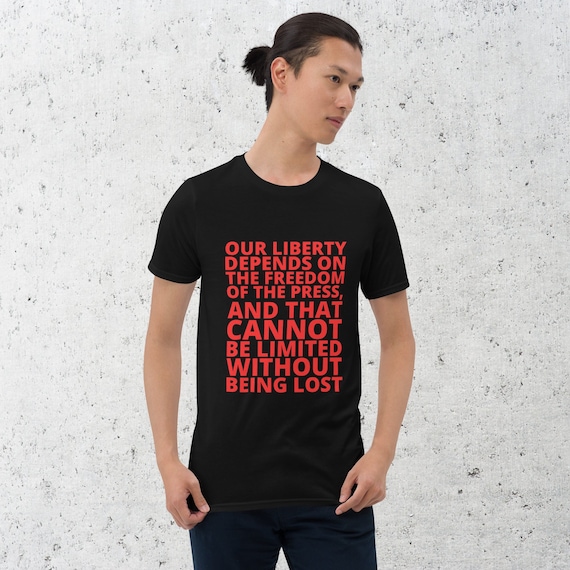 Thomas Jefferson Freedom Of Press Constitution Quote T-Shirt Thomas Jefferson Freedom Of Press Constitution Quote T-Shirt