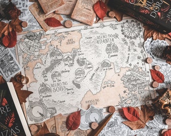The Map from "From Blood and Ash" - FanArt Illustration made by Andrés Aguirre @aaguirreart