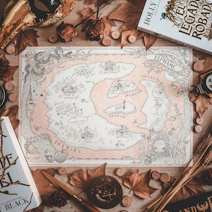 Mappa di "Elfhame" da "Il principe crudele" - Illustrazione Fan Art di Andrés Aguirre @aaguirreart