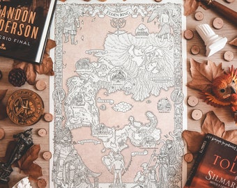 Map of "Elden Ring" - Fan Art Illustration by Andrés Aguirre @aaguirreart