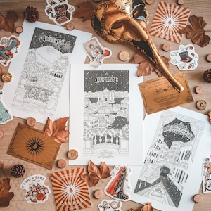 Lot de 3 illustrations de Caraval – CARAVAL. Illustration fan art par Andrés Aguirre @aaguirreart