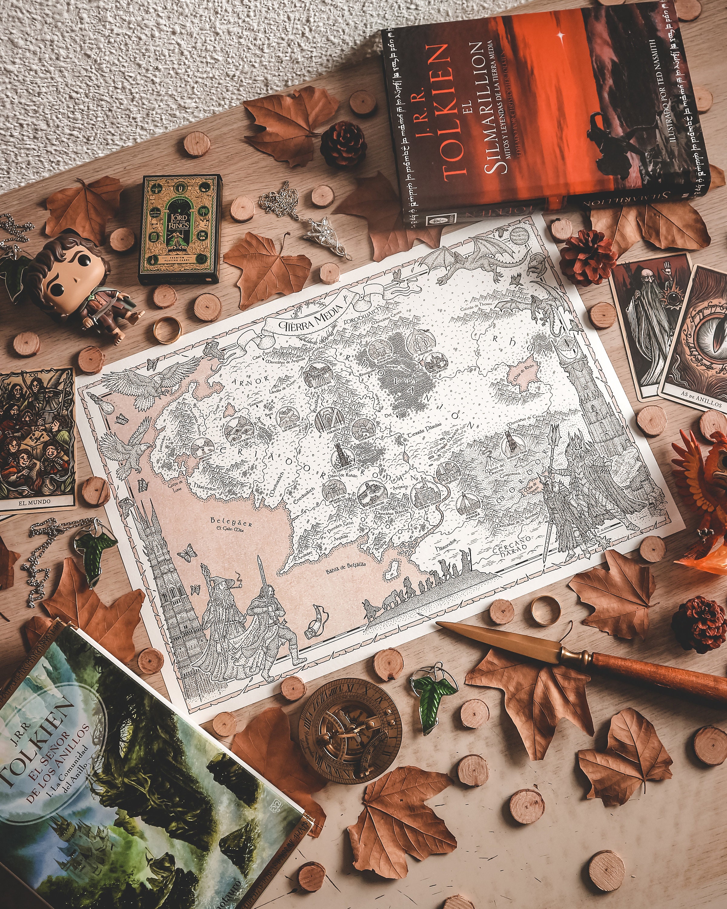 MIDDLE EARTH MAP - From Lord of the Rings - Fan Art Illustration by ...