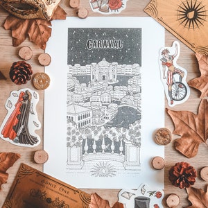 Balcon de Caraval – CARAVAL. Illustration fan art par Andrés Aguirre @aaguirreart