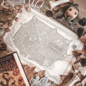 JUEG0 DE TR0N0S - Mapa Desembarco del Rey - Ilustración FanArt hecha por Andrés Aguirre @aaguirreart
