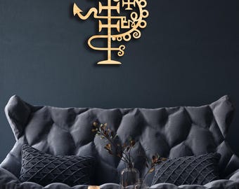 Asmodeus Sigil wall decor from wood, Hanging Sign, Wooden Wall Art, Demonic Symbol, Asmoday Seal, Satanic, Demon, Solomon Seal, Grimoire