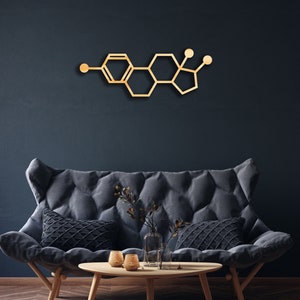 Estrogen molecule wall decor from wood, Hanging Sign, Wooden Art, Science, Chemistry, Chemical Reaction, Female Hormone, Formula, Women