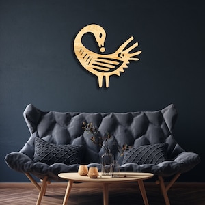 UCCELLO SANKOFA NERO (non è tabù recuperare cosa) decorazione murale in legno, Adinkra African Ghana Kente Africa, Arte in legno, Segno di legno, Simbolo