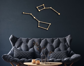 Ursa Major constellation wall decor from wood, Hanging Sign, Wooden Art, Astrology, Astronomy, Stars, Sky, Celestial Art, Zodiac, Horoscope