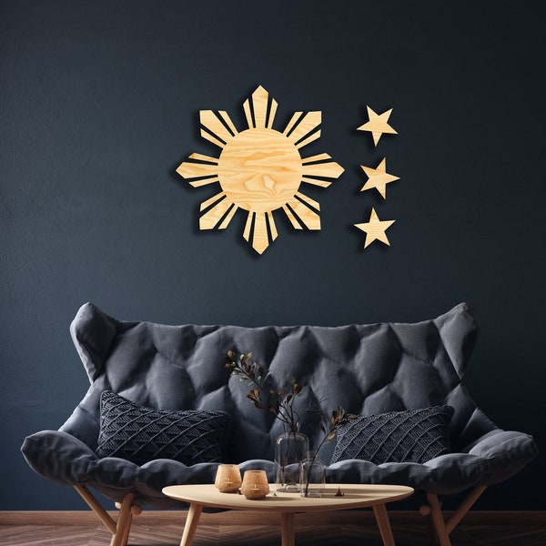 Wood Philippine Flag Etsy