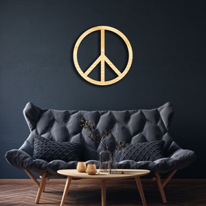 Peace Symbol wall decor from wood, Hanging Sign, Wooden Wall Art, Hippie Symbol, Peace Wood decor Peace Sign Wall Art