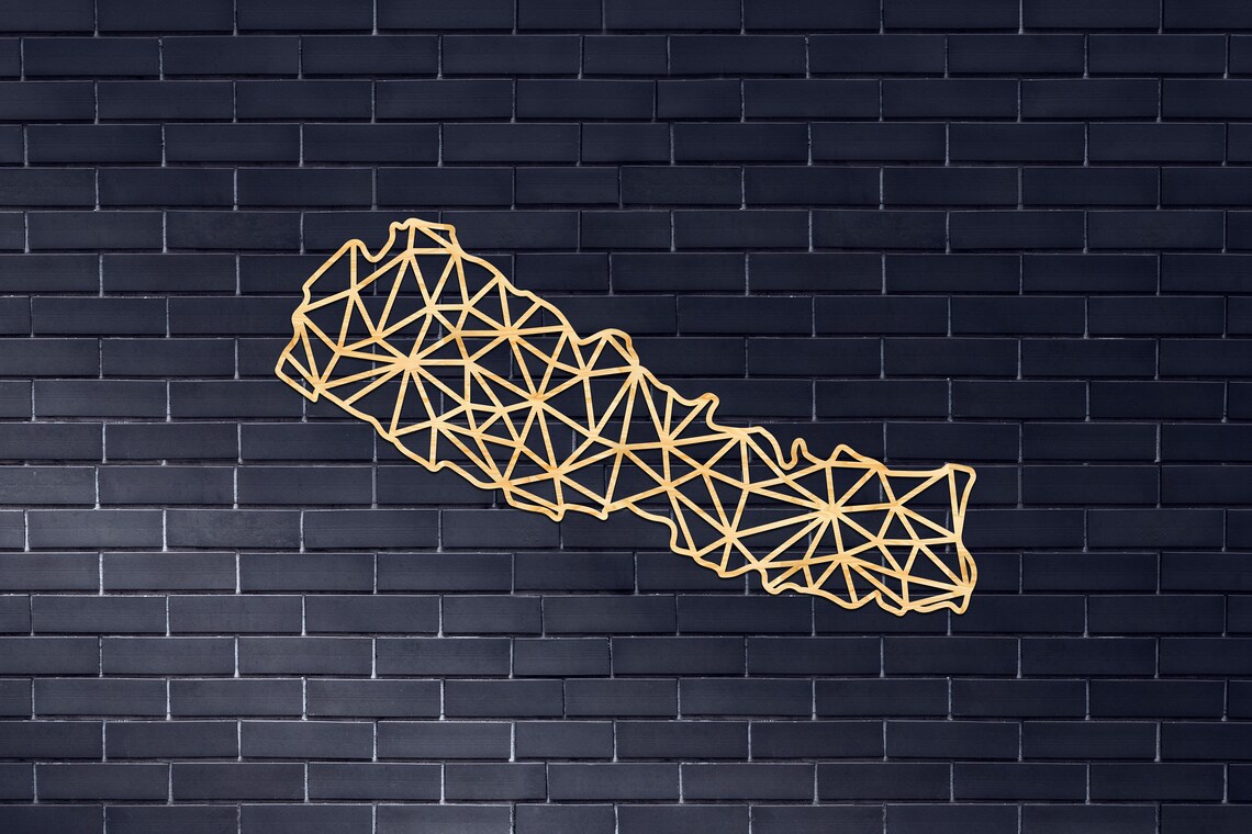 Nepal Map Wall Decor From Wood Hanging Sign Wooden Wall Art Etsy