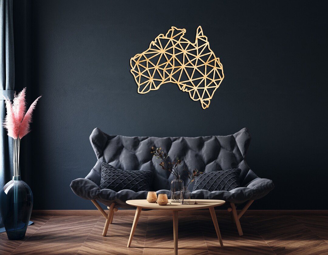 Australia Map Wall Decor From Wood, Hanging Sign, Wooden Wall Art ...