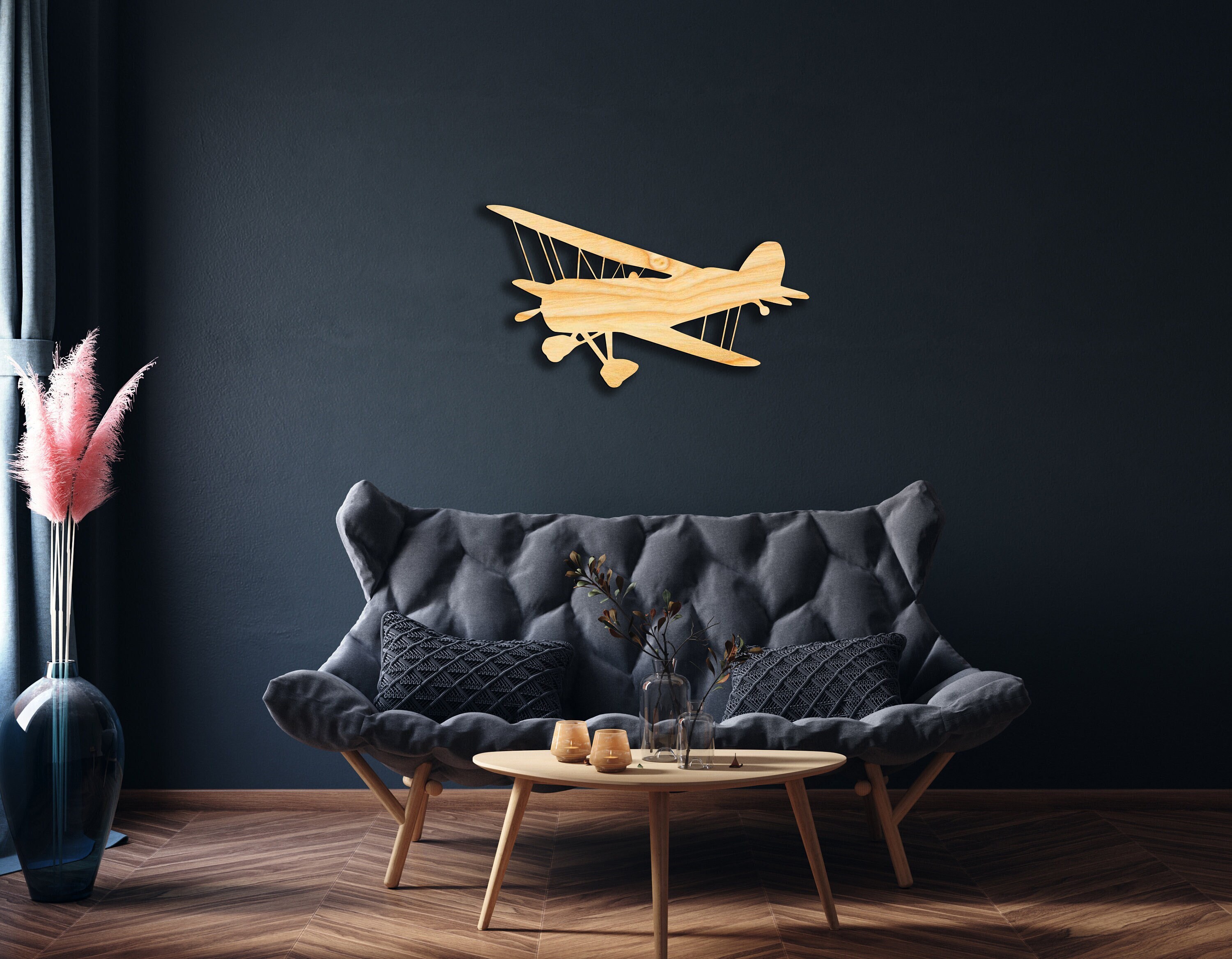 Vintage Airplane Wall Decor From Wood Hanging Sign Wooden Etsy