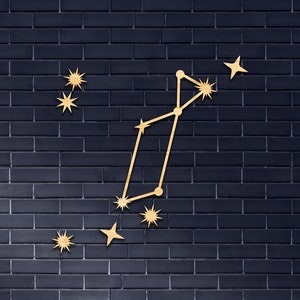 Lyra The Lyre wall decor from wood, Hanging Sign, Constellation, Astrology, Astronomy, Stars, Sky, Celestial, Galaxy, Nebula Wood Wall Art image 3