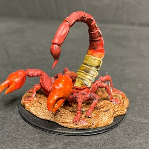 Hand Painted Giant Scorpion (large creature) for Dungeons and Dragons, Pathfinder and other TTRPG games