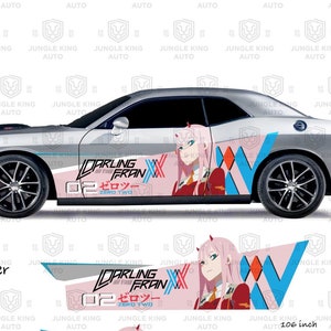 Zero Two DARLING in the FRANXX ITASHA anime car wrap vinyl stickers Fit  With Any Cars