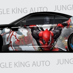 Strike Fear into Your Rivals: Deadpool-Themed Warrior Car Sticker!