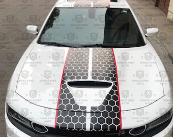 Honey Comb RACING Stripes Dual 10" Dodge Charger for Trim Package Charger GT, SRT, Scatpack, Hellcat Car Decals Dodge Charger Honey stripe