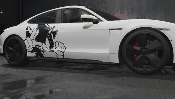 2X Sonic the Hedgehog Car Side Wrap, Full Color Graphics, Vinyl Livery Decal fit any car, Universal Size, Car Wrap