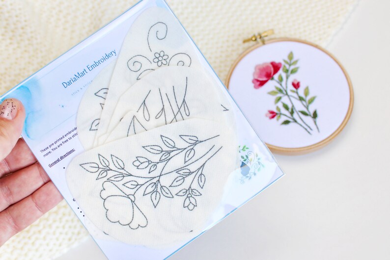Botanical Hand Embroidery Pattern Stick and Stitch Transfer - Etsy