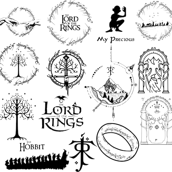 Le Seigneur des Anneaux Svg - LOTR - Tshirt Design - Png Dxf Eps Pdf Svg