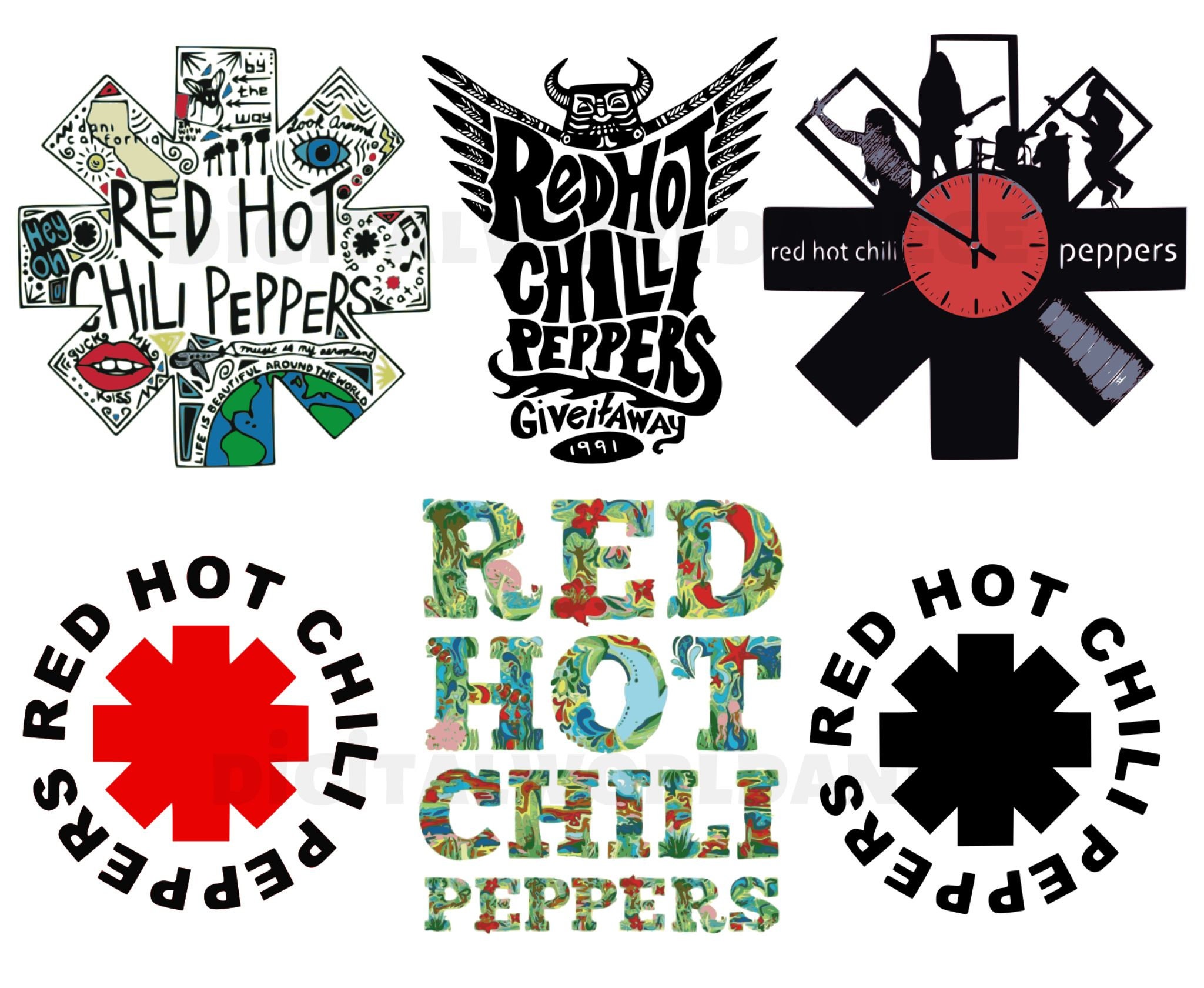 Hot Chili Peppers Svg Tshirt Design Rock Band Svg -