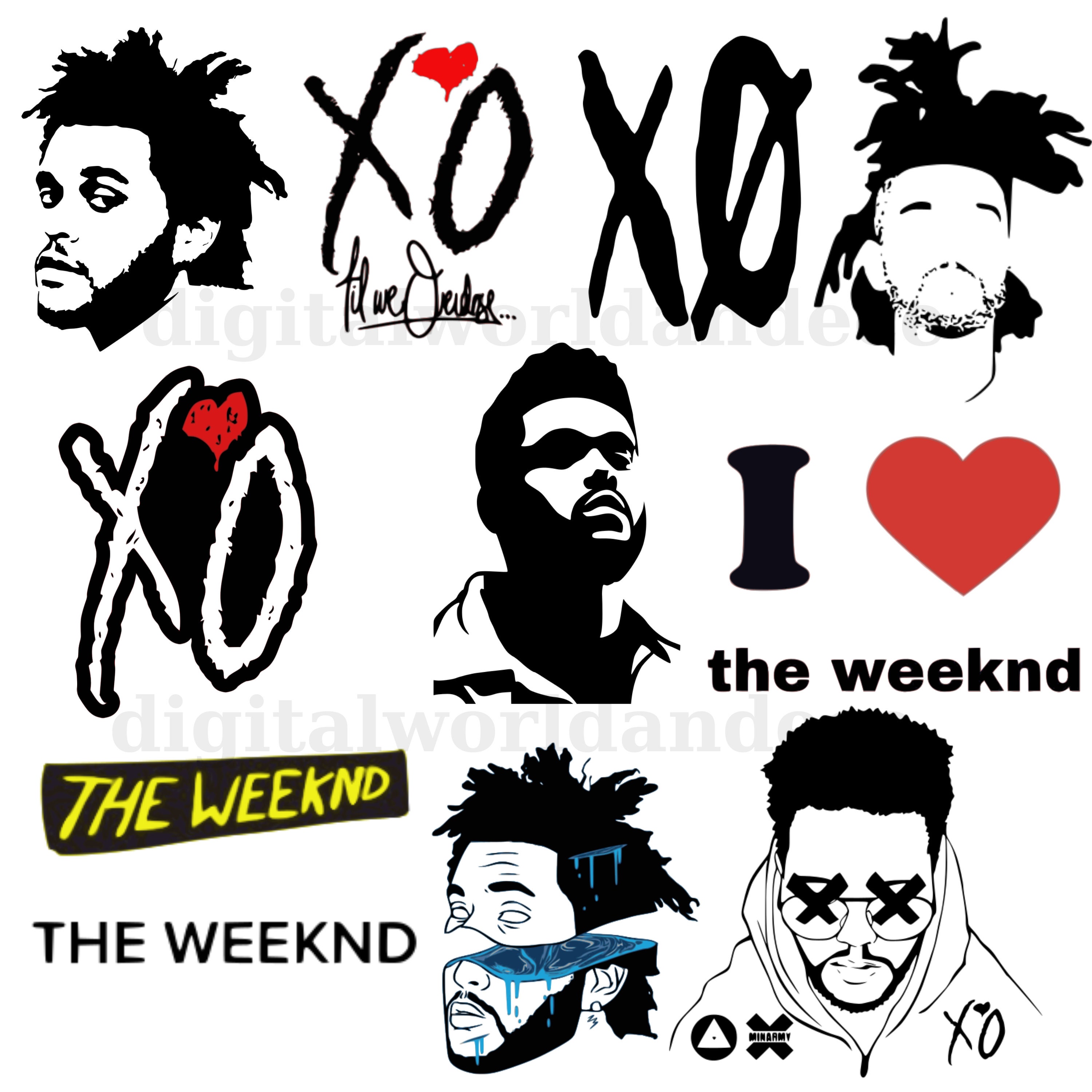 XO THE WEEKND LOGO BLACK WHITE iPhone 13 Pro Max Case Cover