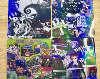 Kindle Inserts | Halloween | Spooky | Horror |Movie theme | Holographic Insert | PW| Oasis| Basic| Scribe| iPad Mini 6/7 | Kobo Libra Colour