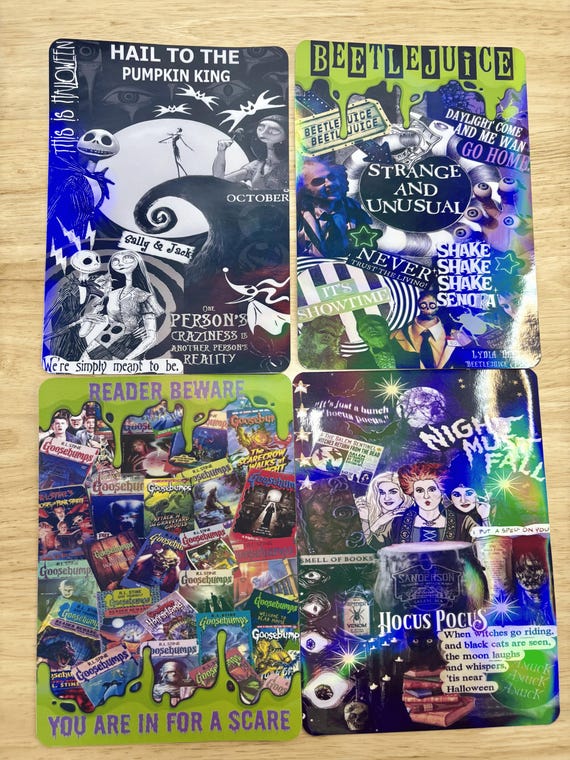 Kindle Inserts | Halloween | Spooky | Horror |Movie theme | Holographic Insert | PW| Oasis| Basic| Scribe| iPad Mini 6/7 | Kobo Libra Colour