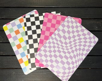 Clear Case Inserts | Kindle Inserts | Checker Pattern | Kindle Paperwhite | Oasis | Basic | Kindle Scribe| iPad mini 6/7 | Kobo Libra Colour