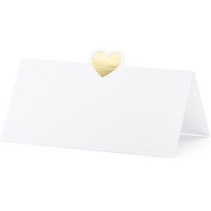 10 - 30 pieces place cards golden heart wedding place cards name tags place cards